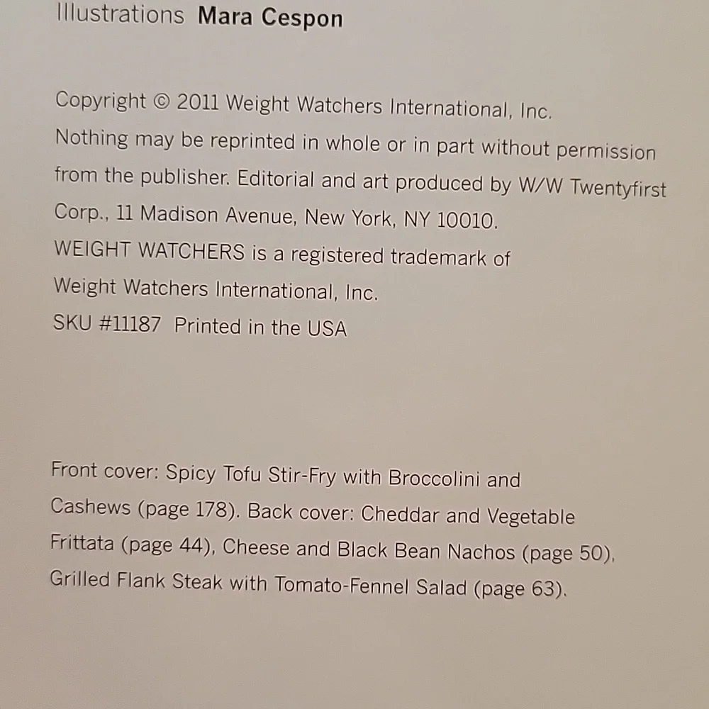● Weight Watchers Cookbook